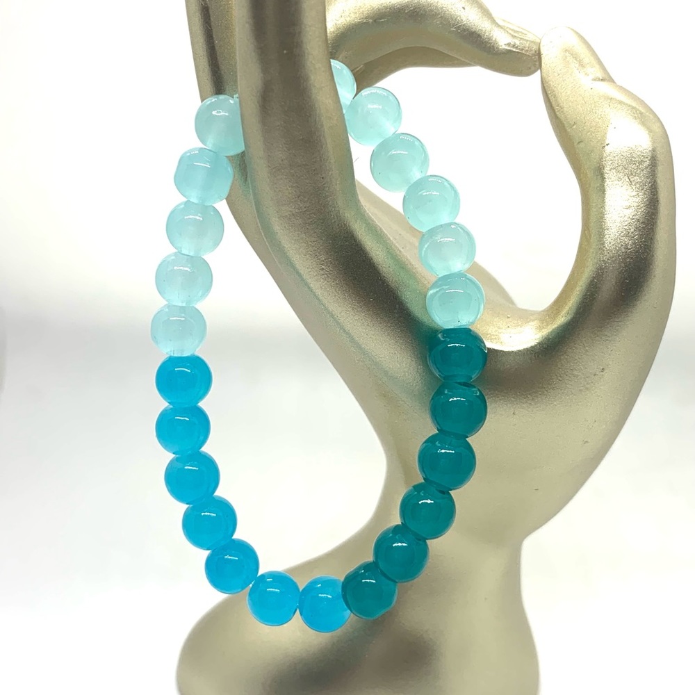 [Blue Moon] Stretchy Elastic Glass Beaded Bracelet